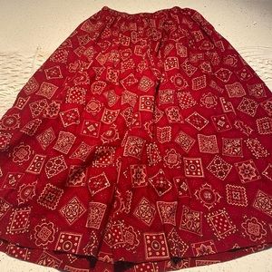 Bandana Print Midi Skirt - Size Small